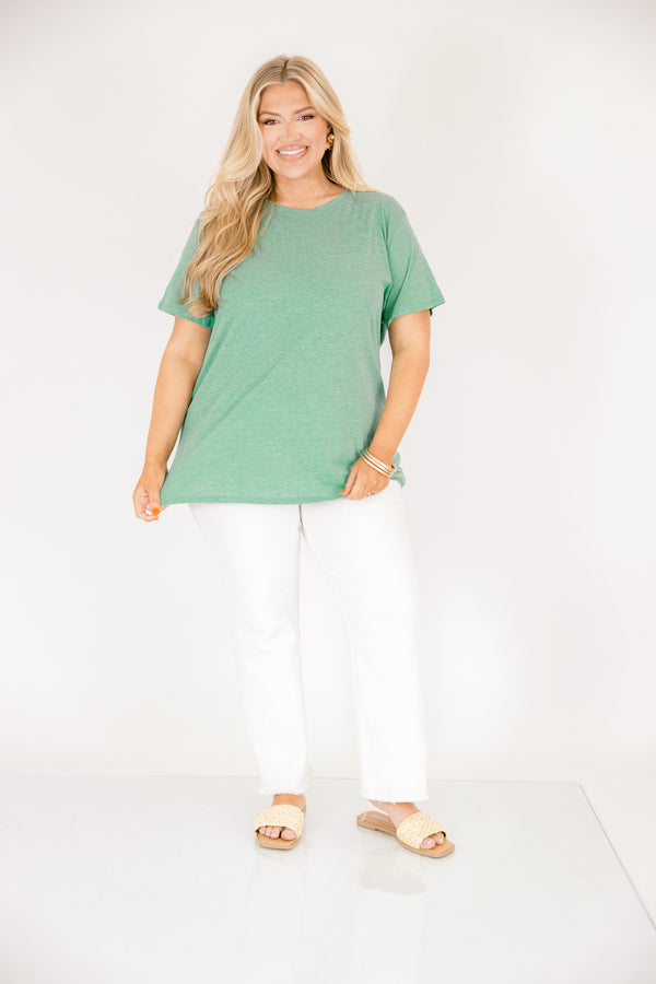 String of Luck Tee, Heather Kelly Green
