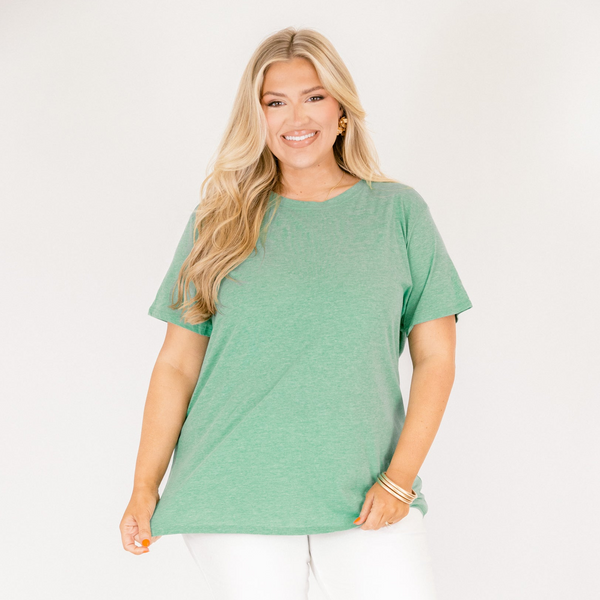 String of Luck Tee, Heather Kelly Green