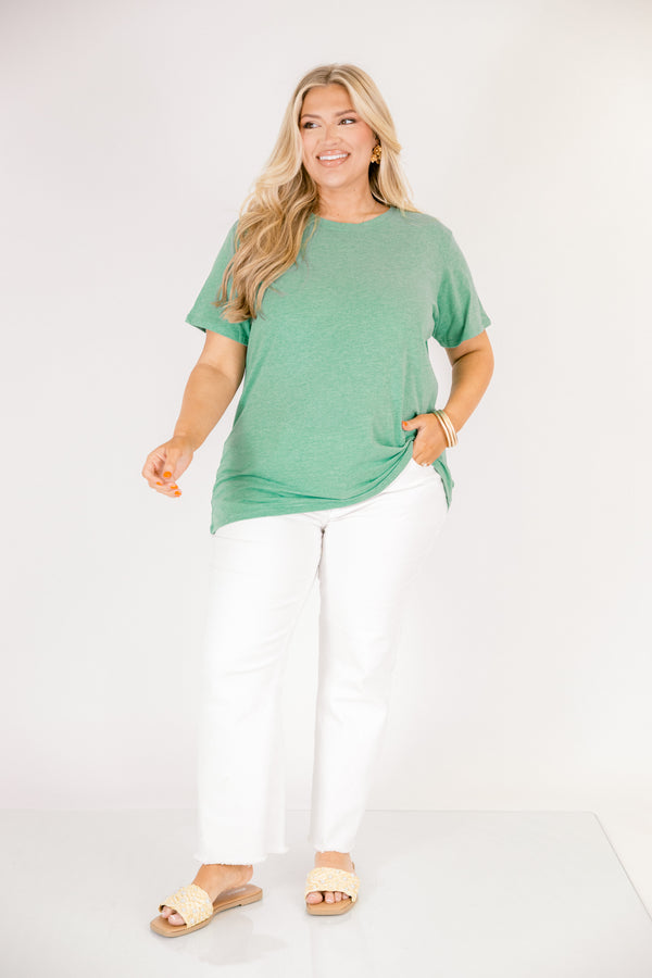 String of Luck Tee, Heather Kelly Green