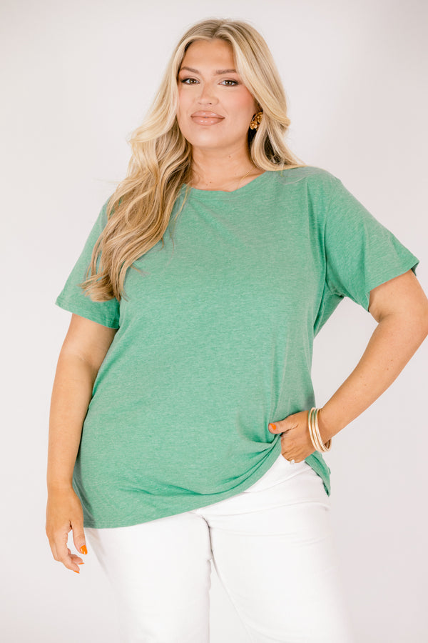 String of Luck Tee, Heather Kelly Green