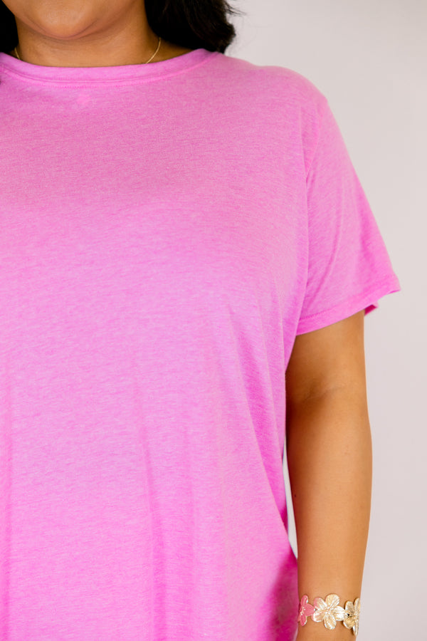 String of Luck Tee, Heather Mauve