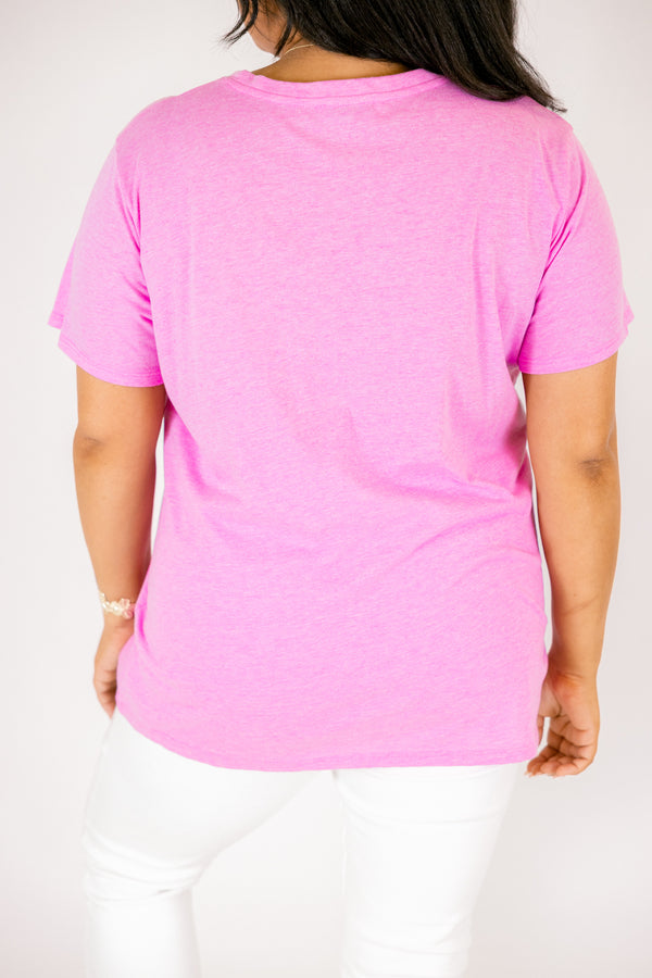String of Luck Tee, Heather Mauve