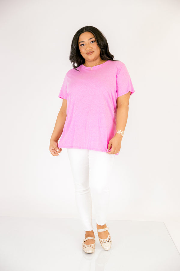 String of Luck Tee, Heather Mauve