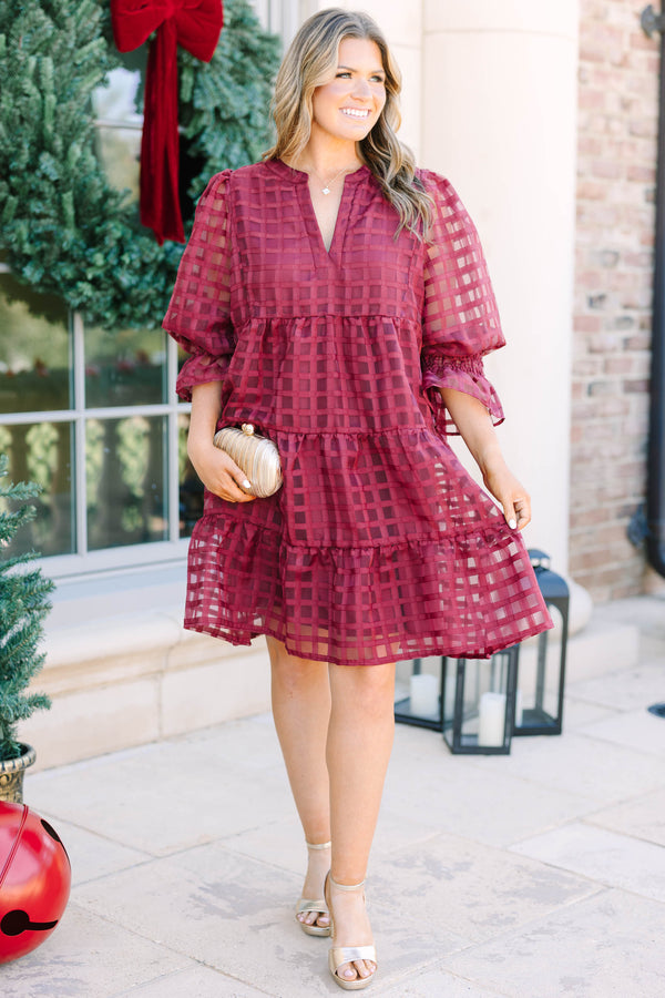 Such A Gift Dress, Burgundy