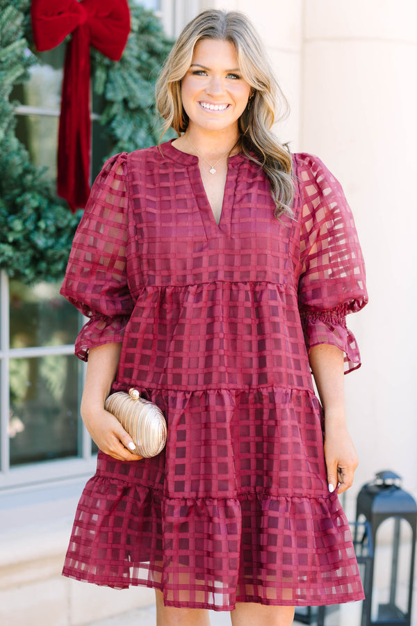 Such A Gift Dress, Burgundy