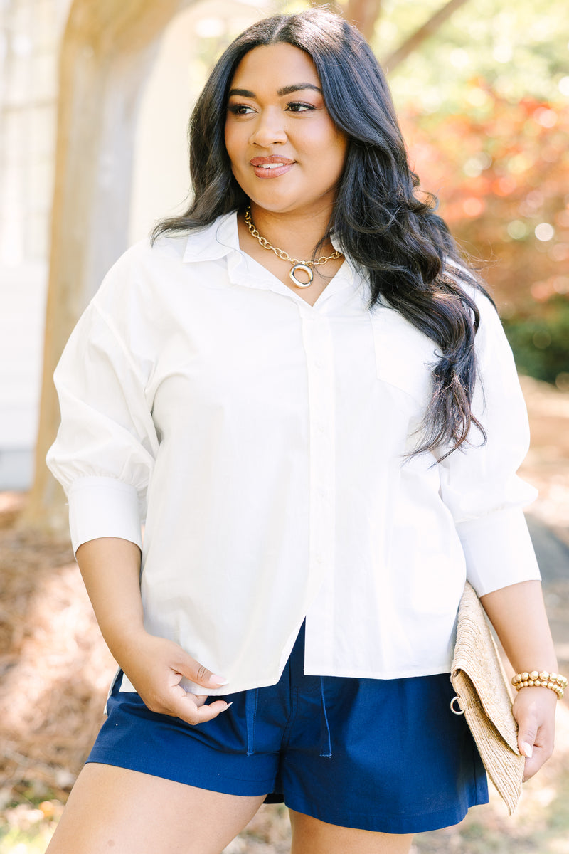womens white dress shirt plus size Karen Kane Women's Bell Sleeve Embroidered Palm Tree - Ivory/Cream - 2X engineered with a collar and long cuff sleeves Women Plus Size Formal Shirt