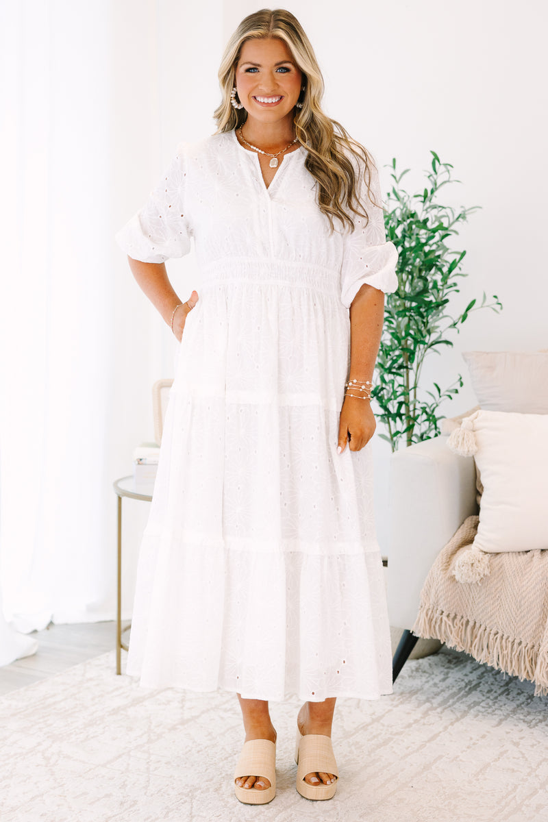 Women's The Clear Choice Dress, White | Size: 2X By Chic Soul Women's The Clear Choice Dress, White | Size: 2X By Chic Soul