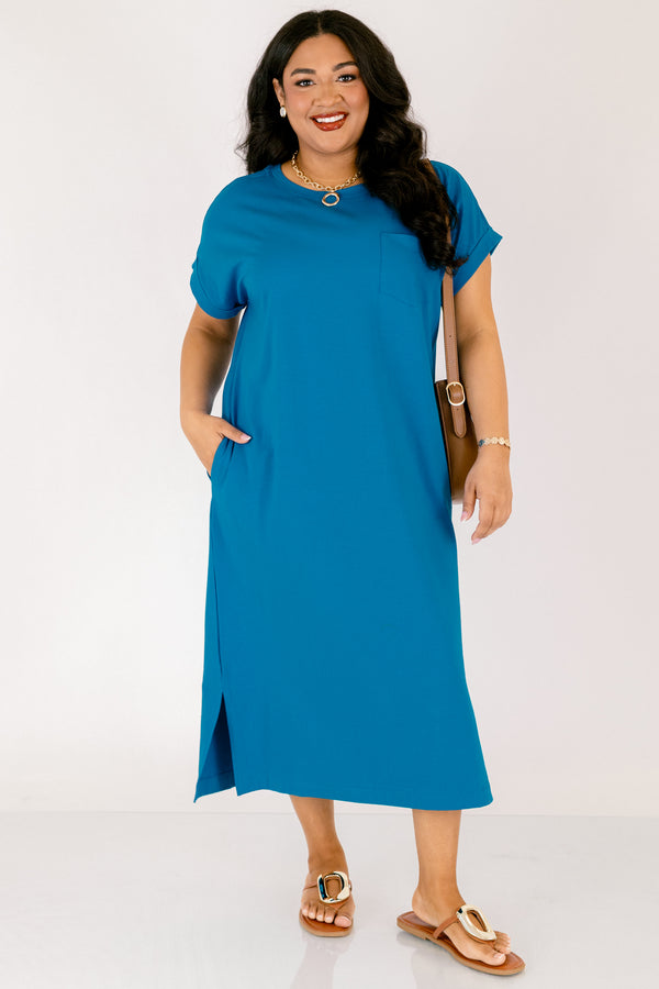 The Done Deal Dress, Ocean Blue