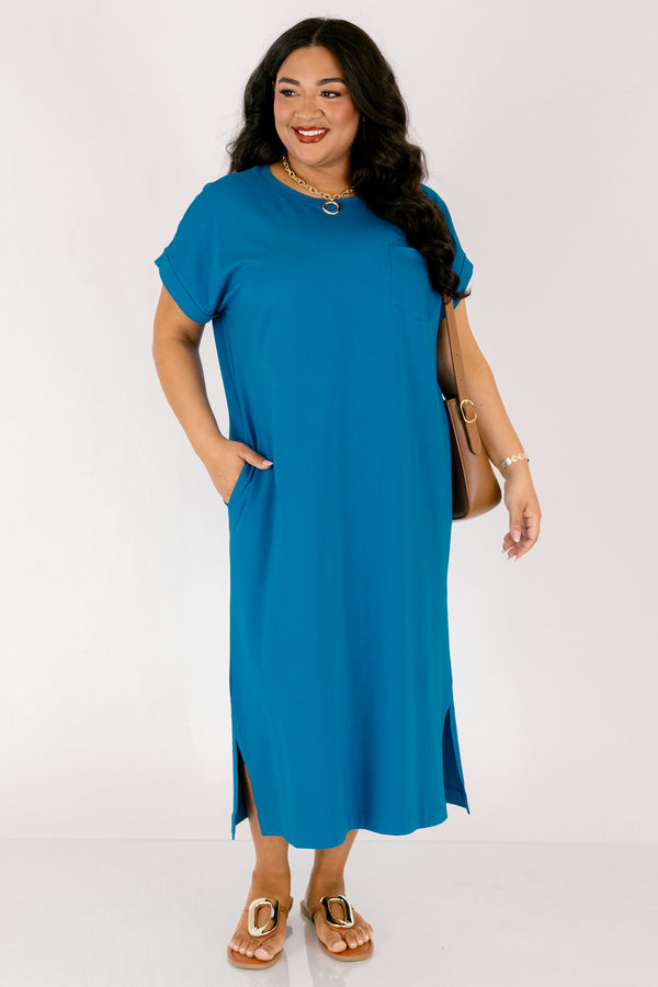 The Done Deal Dress, Ocean Blue