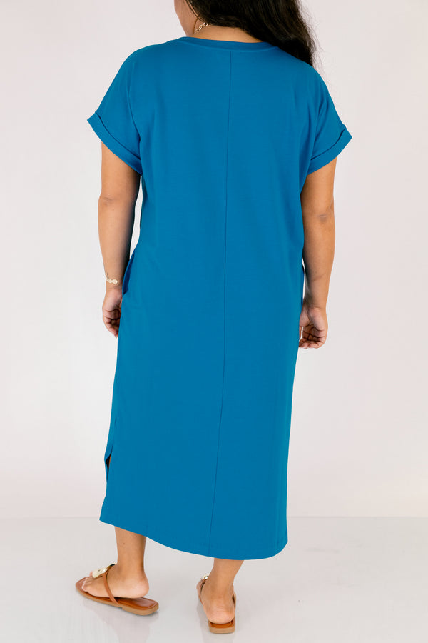 The Done Deal Dress, Ocean Blue