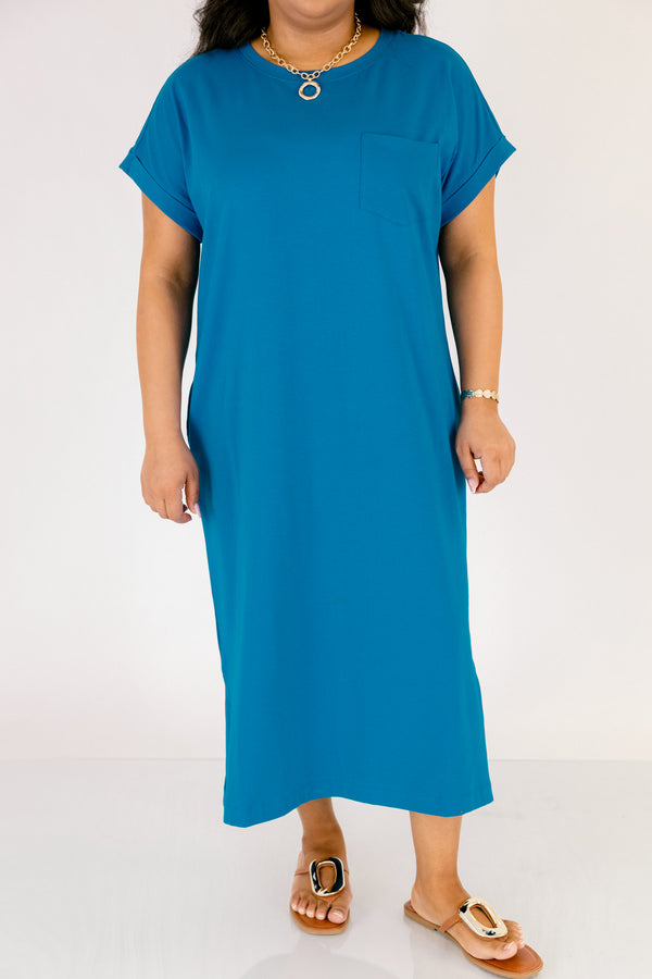 The Done Deal Dress, Ocean Blue