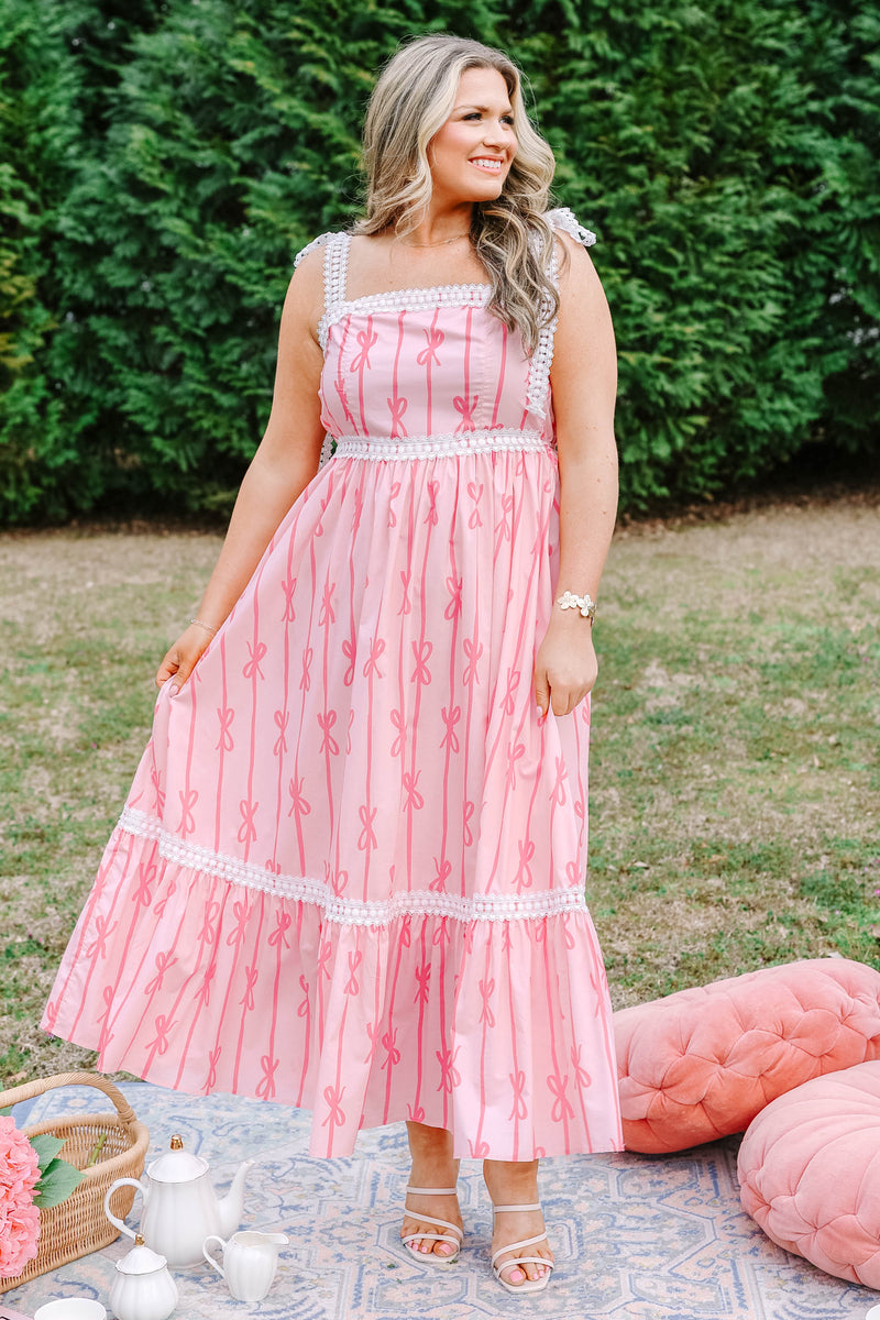 Women's The Garden's Secret Maxi Dress, Pink | Size: 1X By Chic Soul