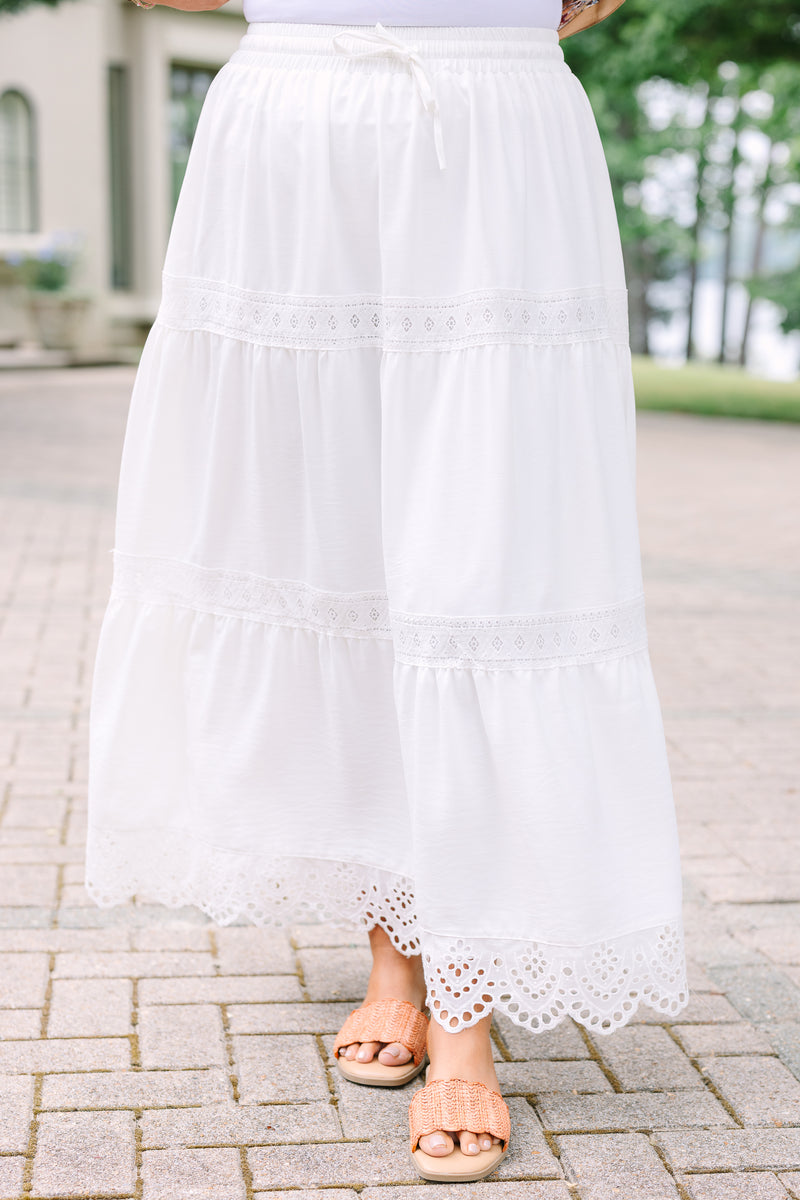 The Ophelia Skirt, White Lace – Chic Soul