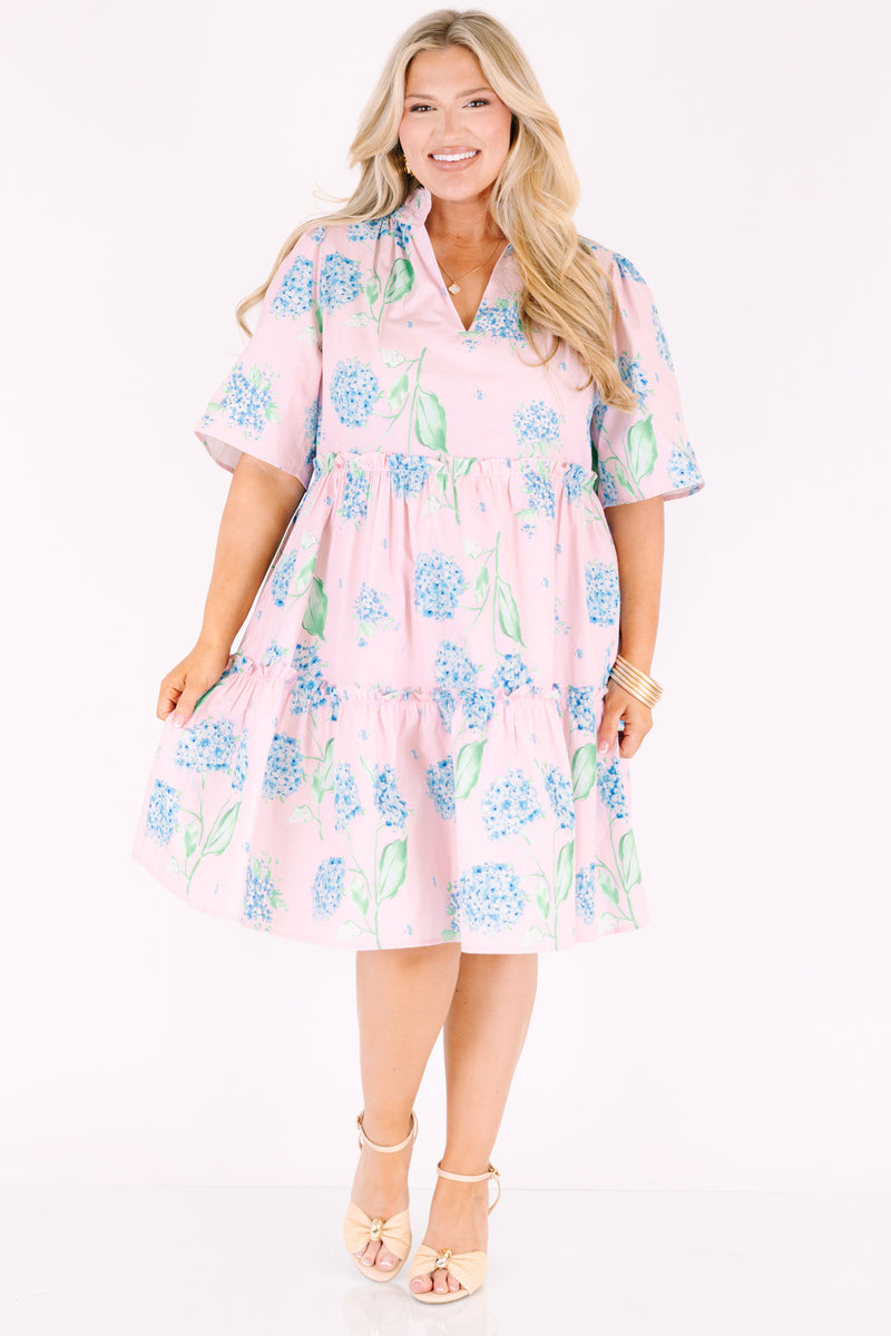 Through The Arbor Dress, Pink Hydrangea Chic Soul Through The Arbor Dress, Pink Hydrangea Chic Soul