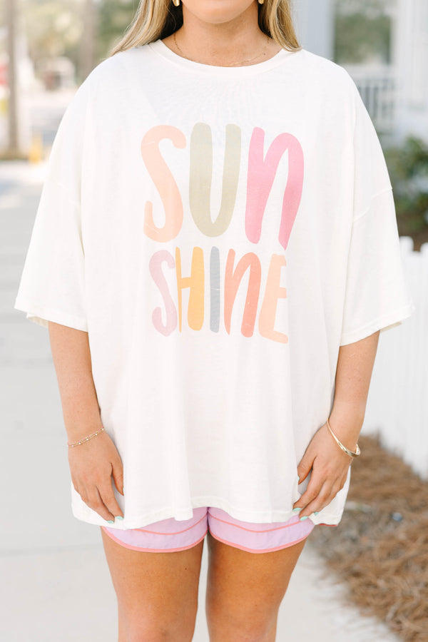 Chic Soul plus size clothing, white oversized tee with 