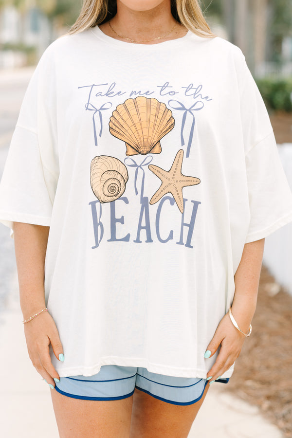 Chic Soul plus size clothing, ivory short sleeve graphic tee with the saying 