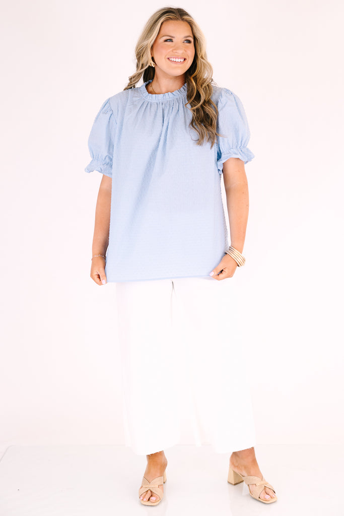 Blue Chic Store Easy Days Top, Light Blue – Chic Soul