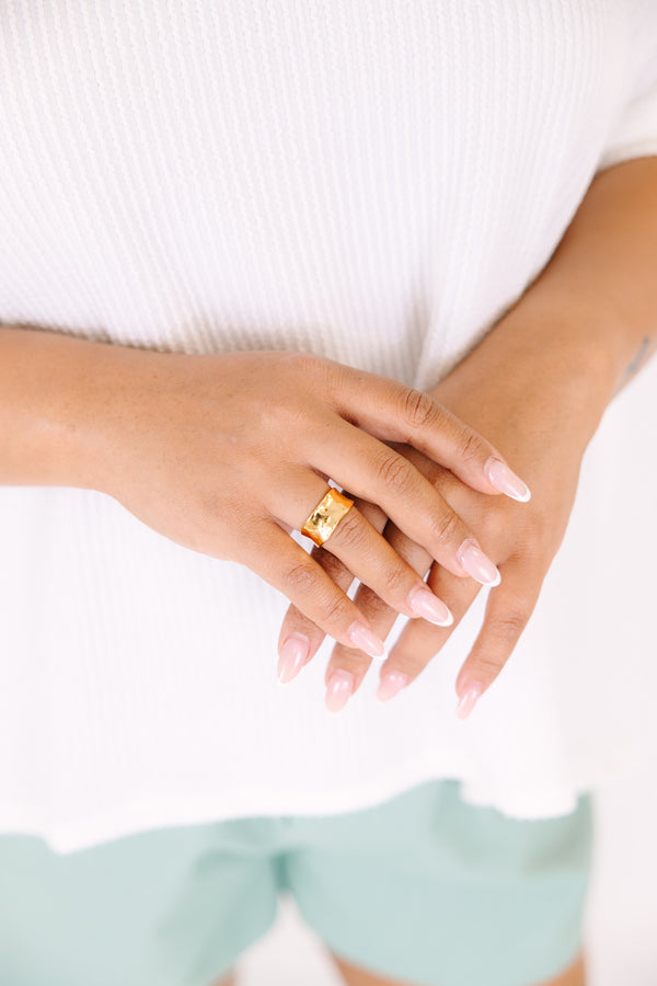 Chic Soul plus size clothing, thick gold open ring 