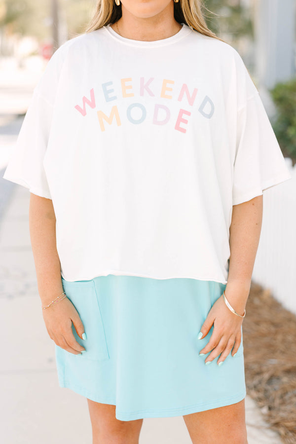 Chic Soul plus size clothing, white cropped tee with 