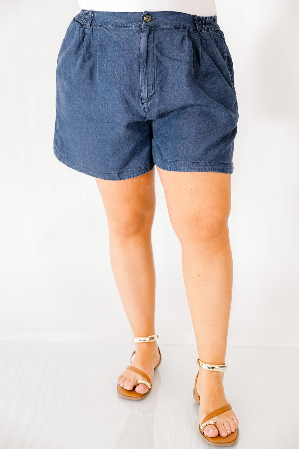 Yes You Can Shorts, Dark Denim – Chic Soul
