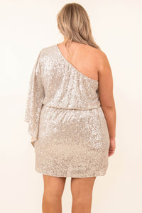 New Year's Eve Night Out Dress, Taupe – Chic Soul