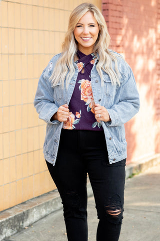 Somebody Else Jacket, Denim – Chic Soul