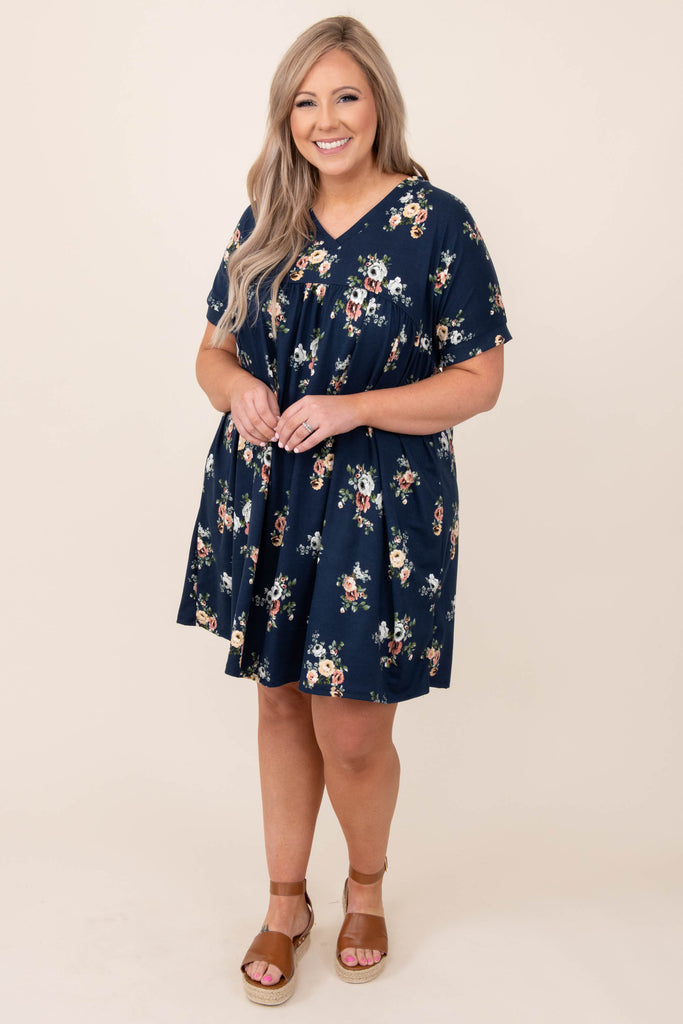 Count The Days Dress, Navy – Chic Soul