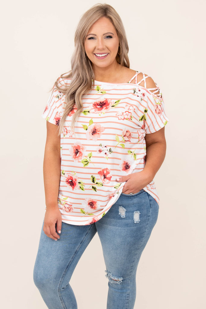 Find A Getaway Top, Peach – Chic Soul