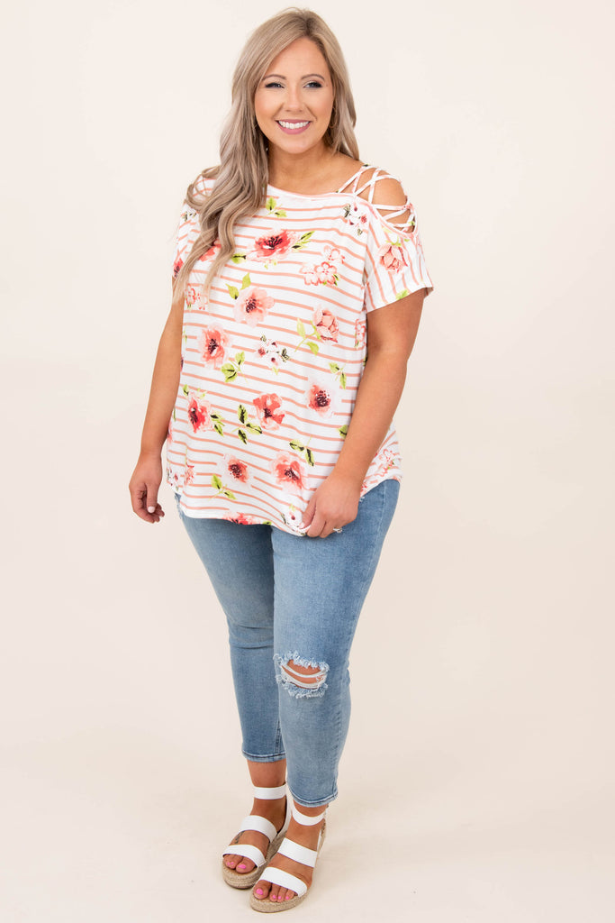 Find A Getaway Top, Peach – Chic Soul