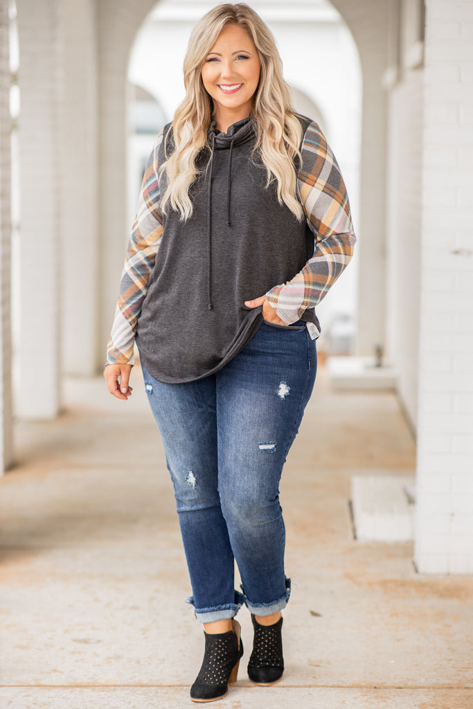 Number One Fan Sweater, Charcoal – Chic Soul