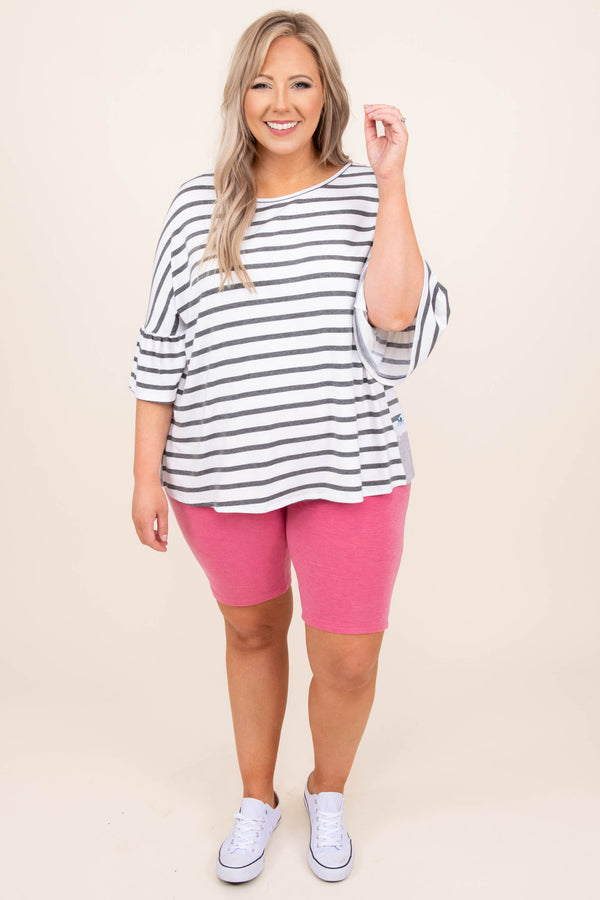 bottoms, shorts, pink, solid, biker, magenta