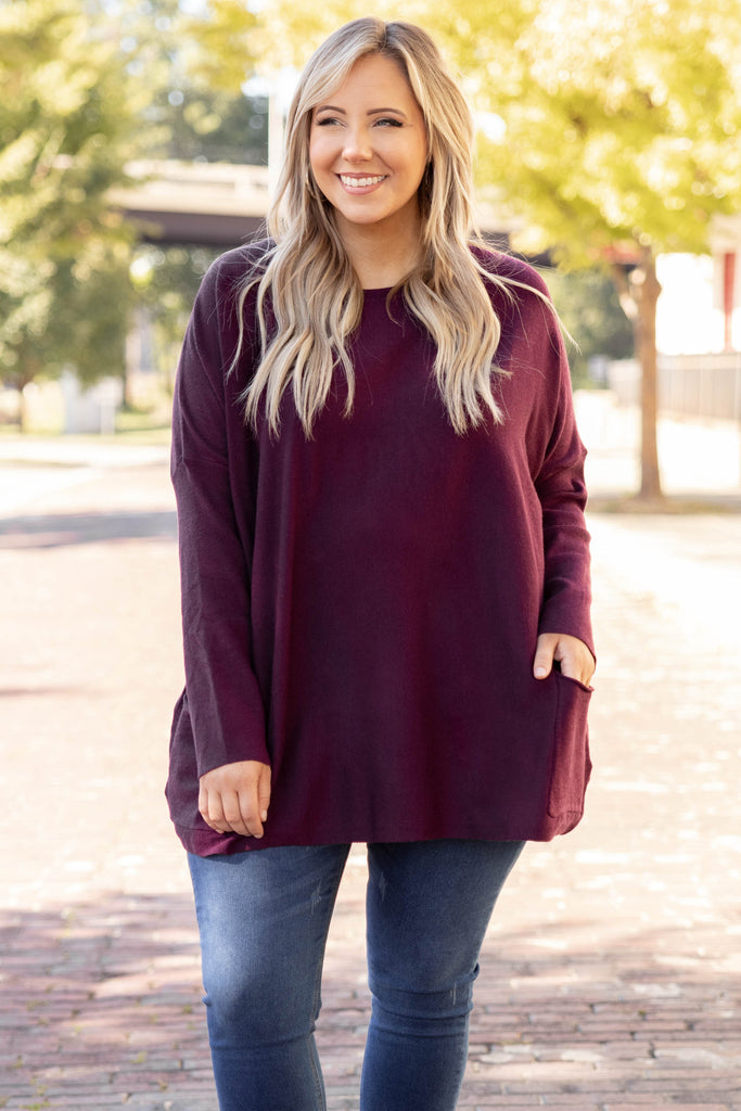 Snow Whispers Tunic, Mulberry – Chic Soul