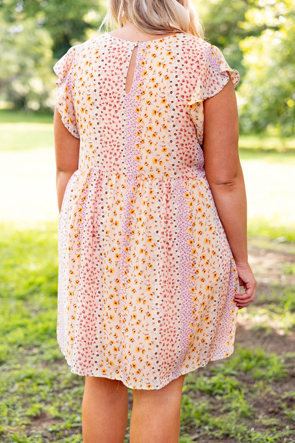 Among The Wildflowers Dress, Cream