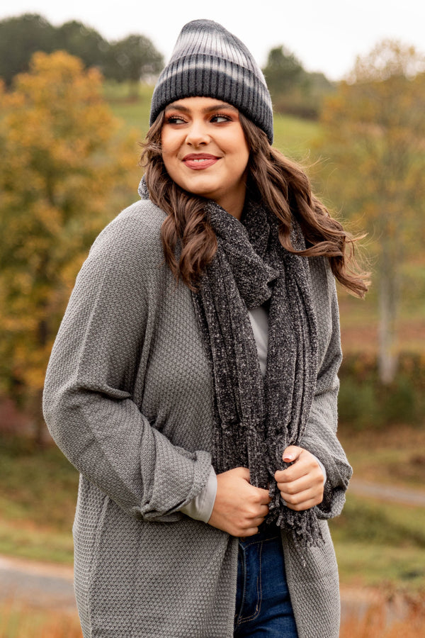 Weft In Warmth Scarf, Black