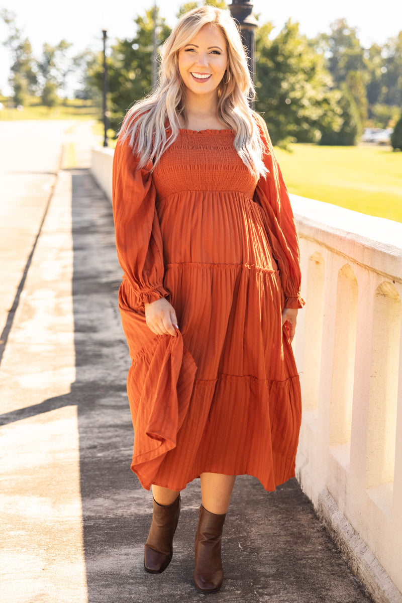 Rust Dresses, Sunset Orange Fashion