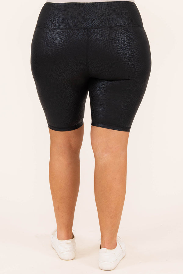 Let's Seize The Day Biker Shorts, Black