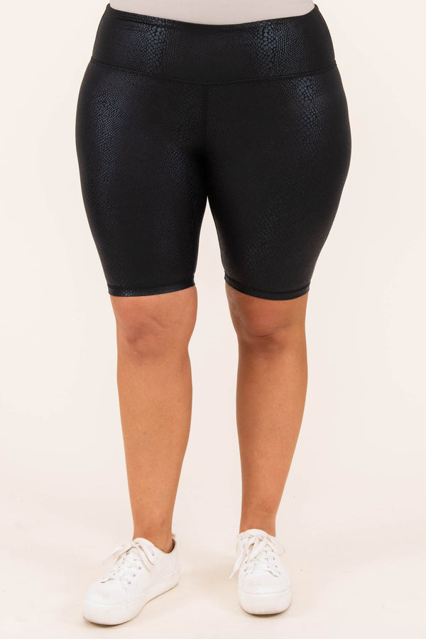 Let's Seize The Day Biker Shorts, Black