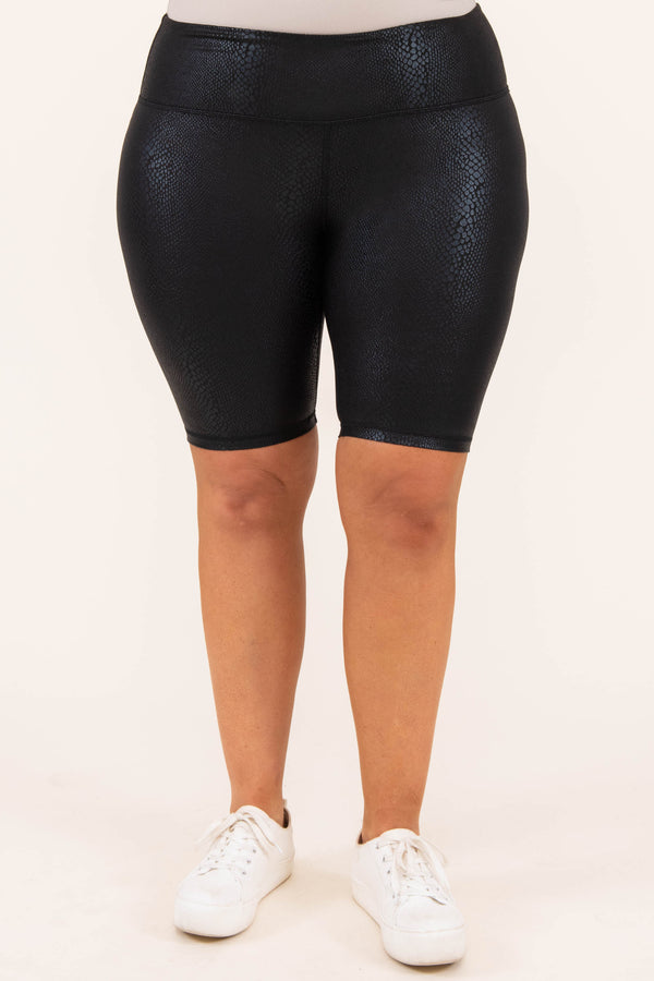 Let's Seize The Day Biker Shorts, Black