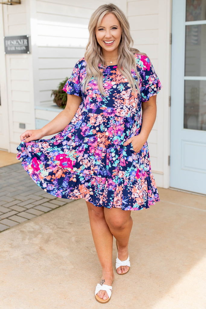 Can You Keep Up Dress, Blush Multi – Chic Soul