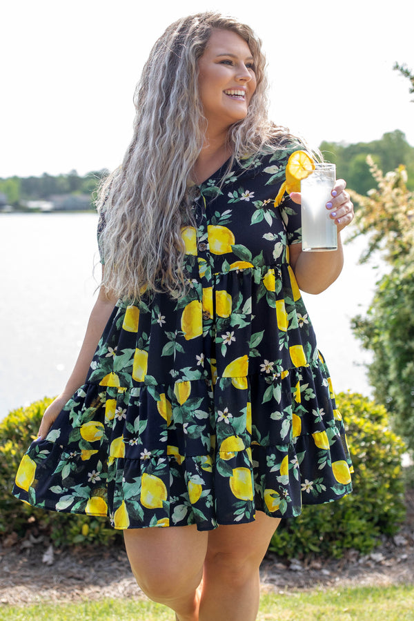 Navy cheap yellow dress