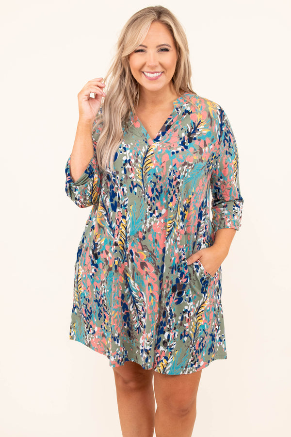 Dress To Impress Dress, Olive Combo