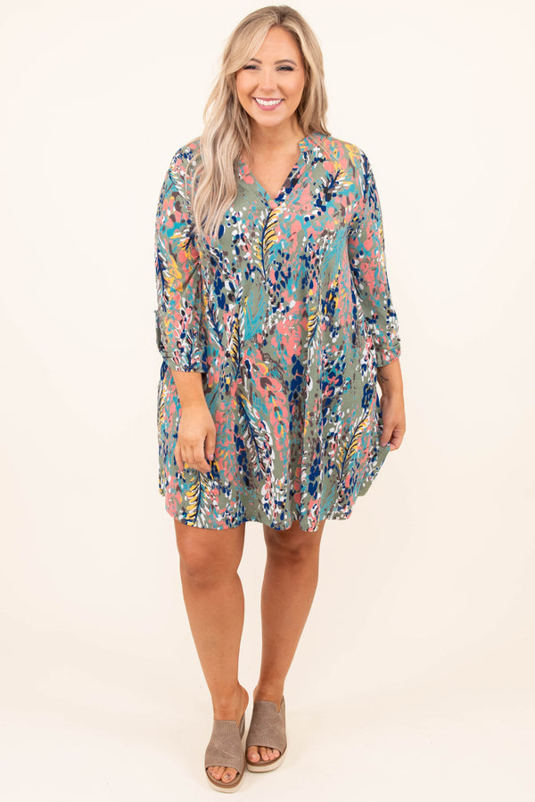 Dress To Impress Dress, Olive Combo