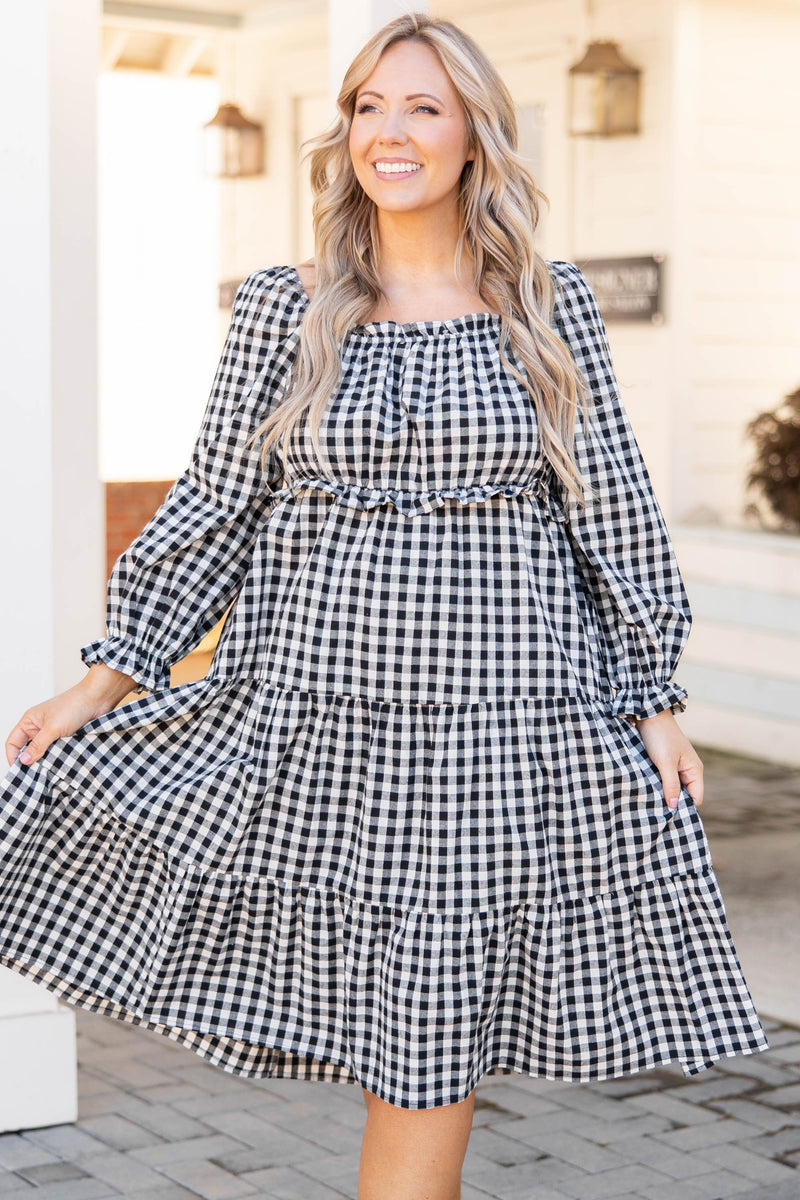 Women's Afternoon Picnics Dress, Black | Size: 1X By Chic Soul Women's Afternoon Picnics Dress, Black | Size: 1X By Chic Soul