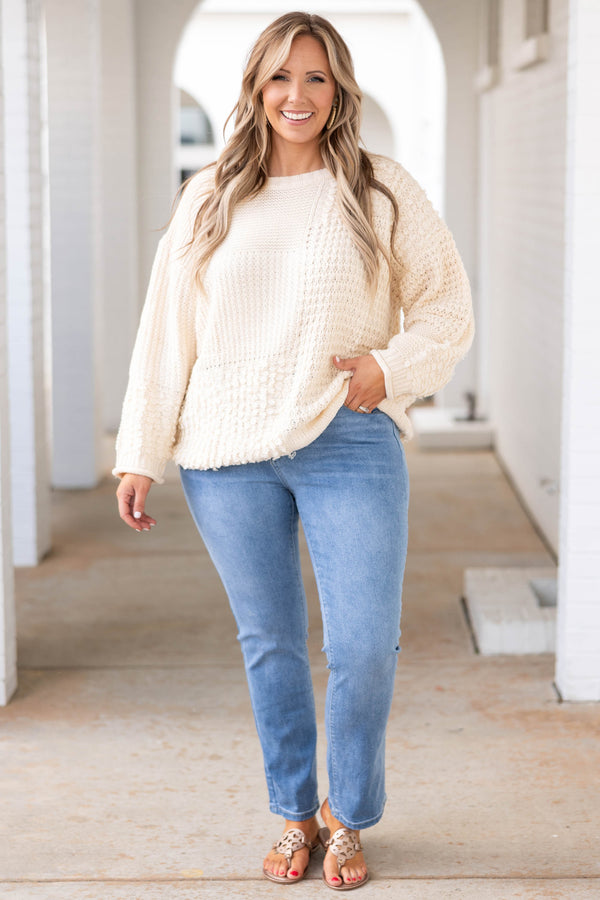 Chic Soul plus size clothing, light wash denim mom jeans
