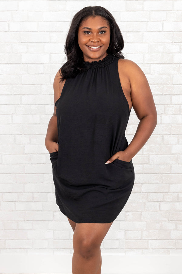 Women's Always Classy Dress, Black | Size: 1X By Chic Soul Women's Always Classy Dress, Black | Size: 1X By Chic Soul