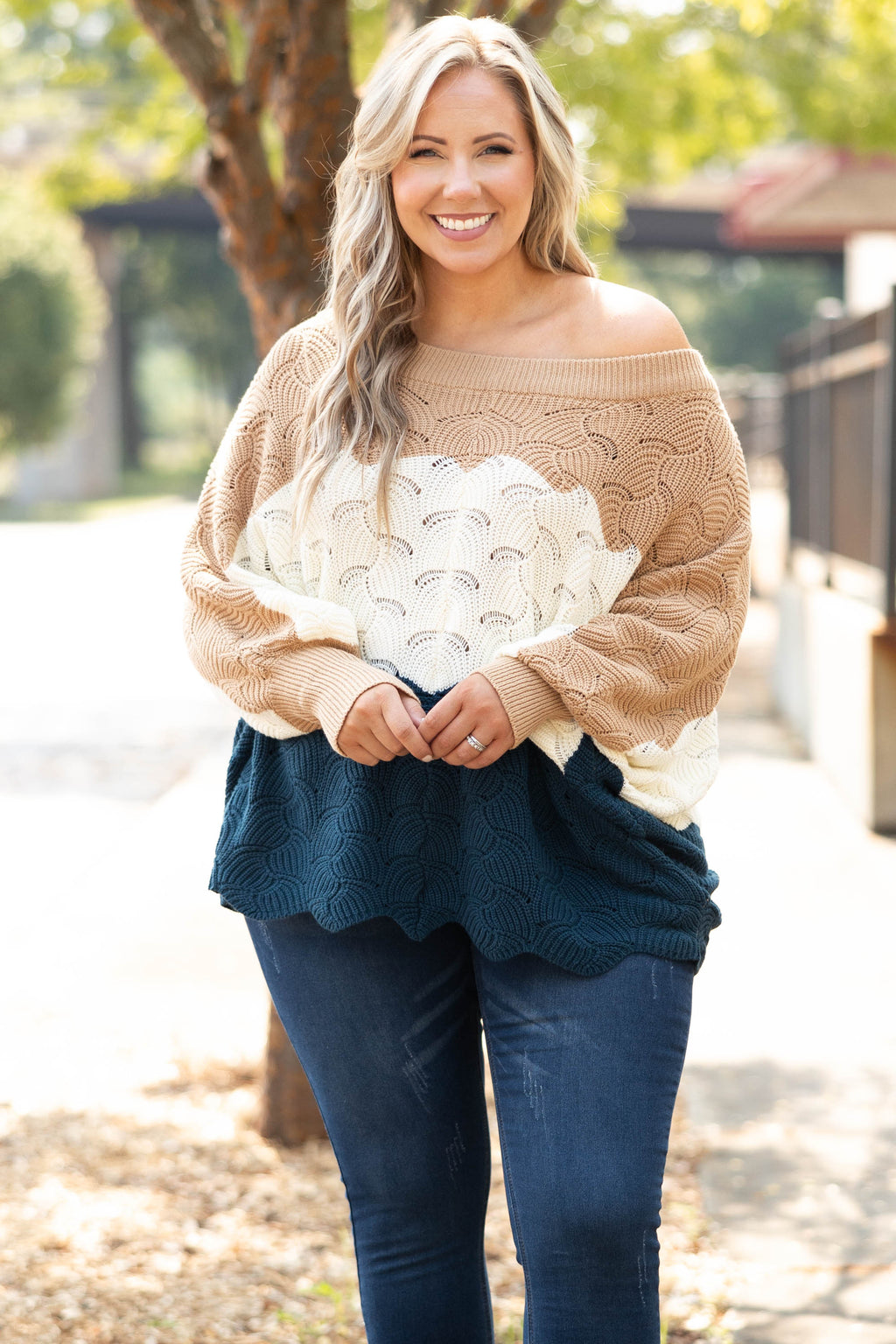 Angel In You Sweater, Mocha-Blue – Chic Soul