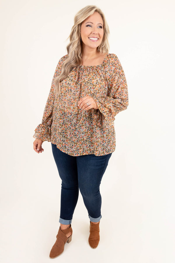 Bless And Love Top, Coral Multi