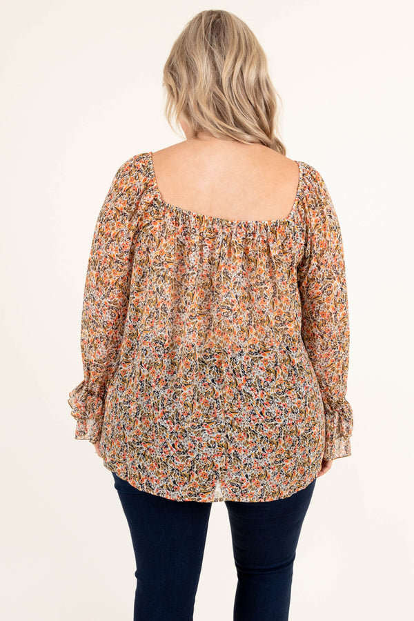Bless And Love Top, Coral Multi