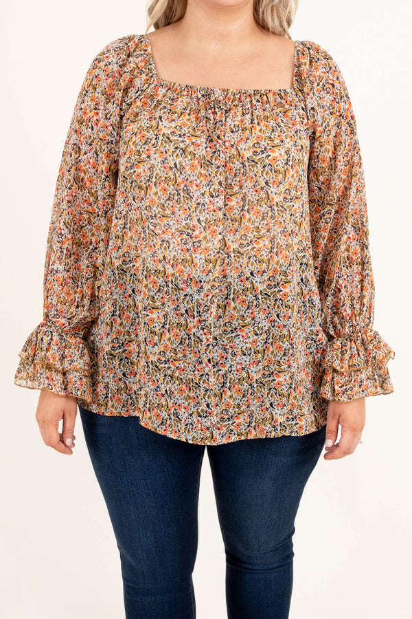 Bless And Love Top, Coral Multi