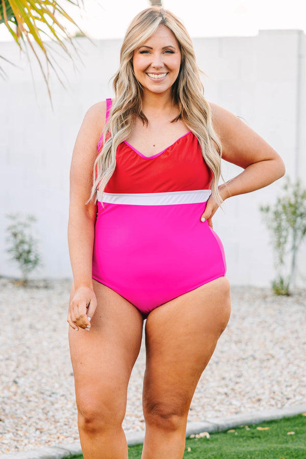 Caribbean Crush Swimsuit, Pink – Chic Soul